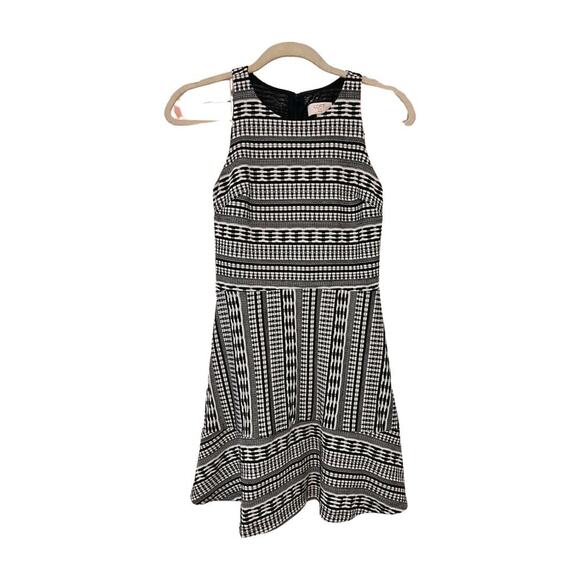 Loft geometric tribal print knit casual dress 00 petite Aztec going out western - Picture 6 of 10
